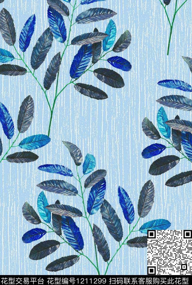 女装数码华亿平台清爽底花卉数码印花华亿平台下载（图片编号: 1211299） - 瓦栏（Walan）