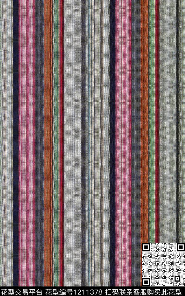 几何抽象条纹数码印花华亿平台下载（图片编号: 1211378） - 瓦栏（Walan）