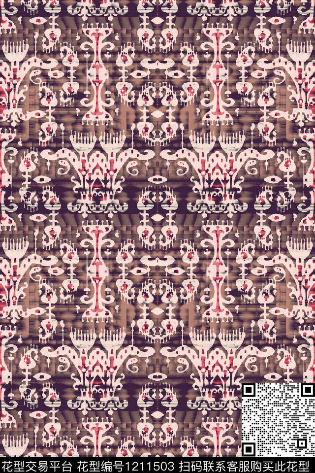 部落风民族风大牌风数码印花华亿平台下载（图片编号: 1211503） - 瓦栏（Walan）