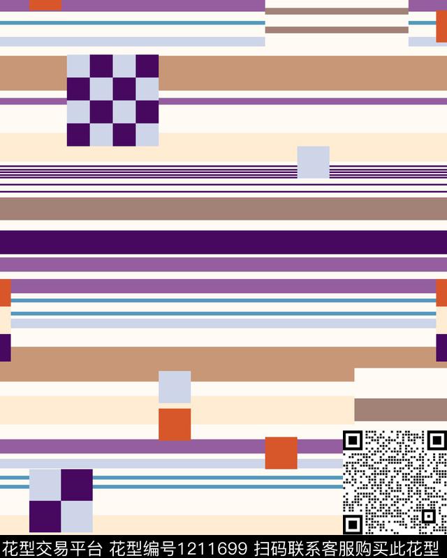 几何格子线条传统印花华亿平台下载（图片编号: 1211699） - 瓦栏（Walan）