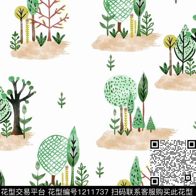 植物童装趣味数码印花华亿平台下载（图片编号: 1211737） - 瓦栏（Walan）