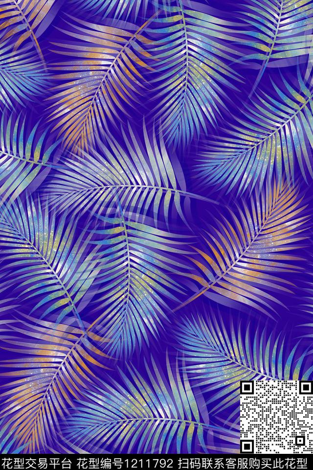 数码华亿平台女装绿植树叶数码印花华亿平台下载（图片编号: 1211792） - 瓦栏（Walan）