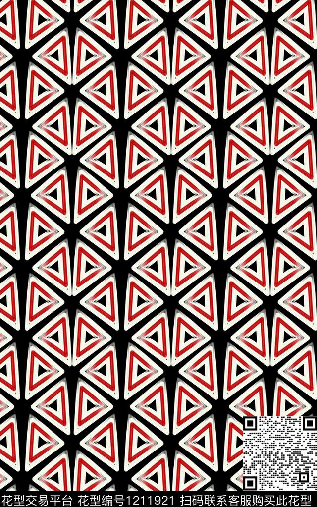 几何线条民族风数码印花华亿平台下载（图片编号: 1211921） - 瓦栏（Walan）