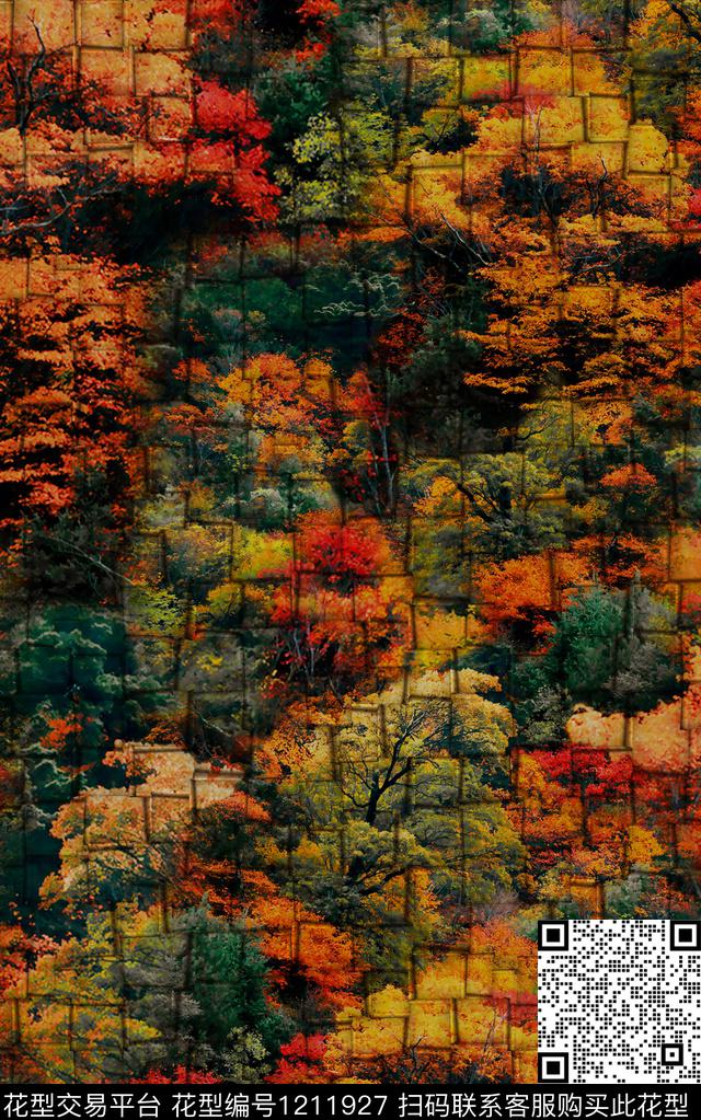 抽象棉麻肌理数码印花华亿平台下载（图片编号: 1211927） - 瓦栏（Walan）