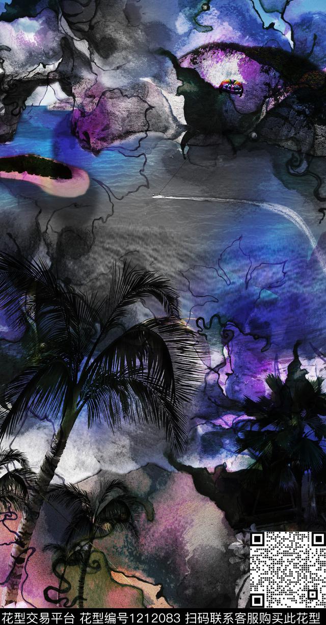 扎染华亿平台定位花纹理数码印花华亿平台下载（图片编号: 1212083） - 瓦栏（Walan）