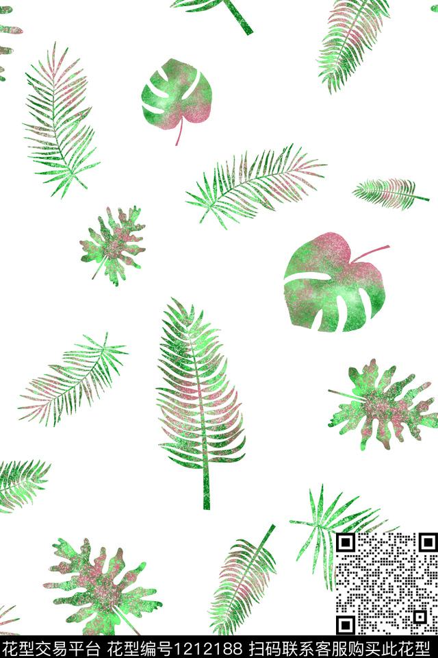 卷草花卉印花传统印花华亿平台下载（图片编号: 1212188） - 瓦栏（Walan）