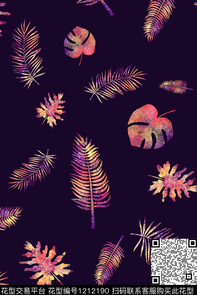 卷草花卉印花传统印花华亿平台下载（图片编号: 1212190） - 瓦栏（Walan）