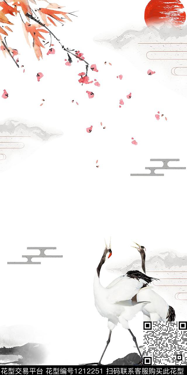 文艺古风年轻女性数码印花华亿平台下载（图片编号: 1212251） - 瓦栏（Walan）