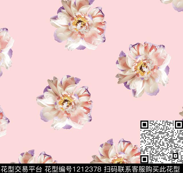 花卉数码印花华亿平台下载（图片编号: 1212378） - 瓦栏（Walan）