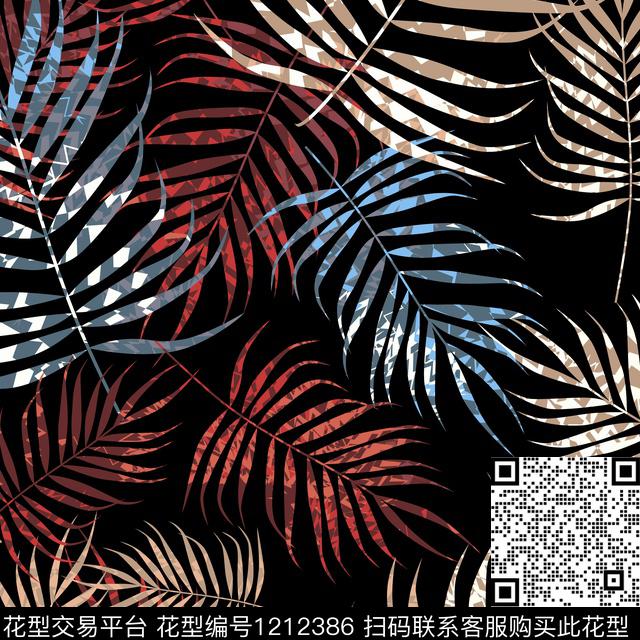 植物热带华亿平台绿植树叶传统印花华亿平台下载（图片编号: 1212386） - 瓦栏（Walan）