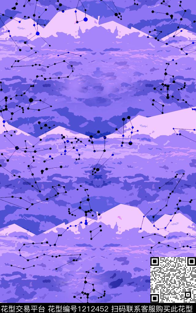 星空宇宙趣味数码印花华亿平台下载（图片编号: 1212452） - 瓦栏（Walan）