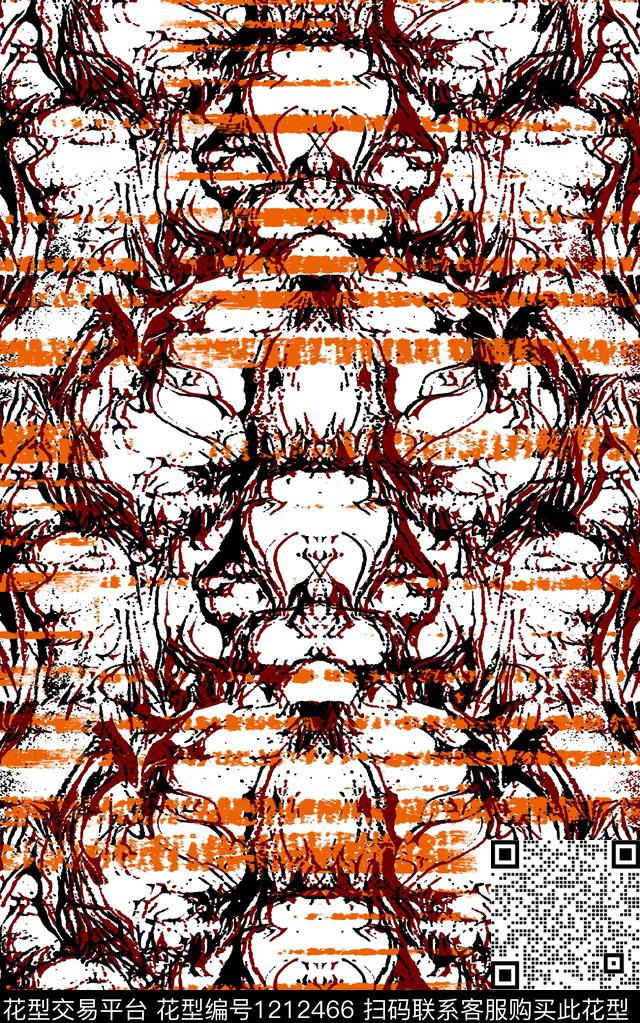 男装几何大牌风数码印花华亿平台下载（图片编号: 1212466） - 瓦栏（Walan）