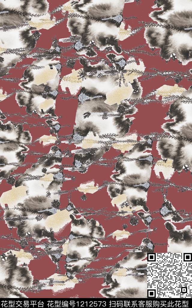 花卉中国风中老年数码印花华亿平台下载（图片编号: 1212573） - 瓦栏（Walan）
