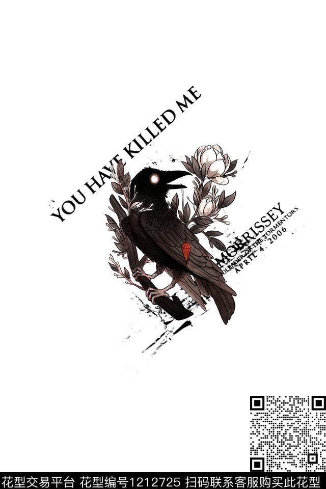 男装动物黑白华亿平台数码印花华亿平台下载（图片编号: 1212725） - 瓦栏（Walan）