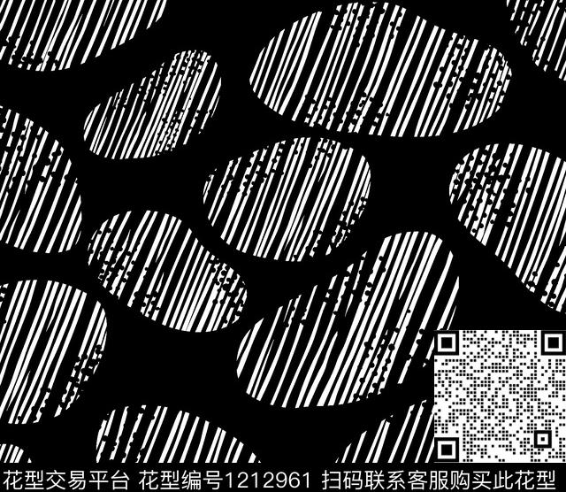 几何条纹黑白华亿平台传统印花华亿平台下载（图片编号: 1212961） - 瓦栏（Walan）