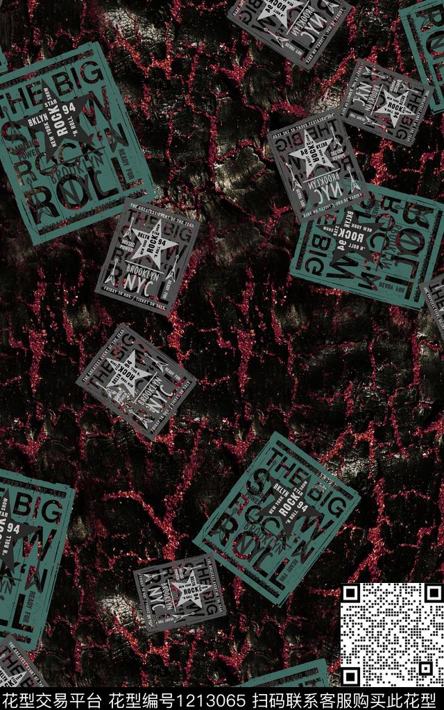 男装几何抽象数码印花华亿平台下载（图片编号: 1213065） - 瓦栏（Walan）