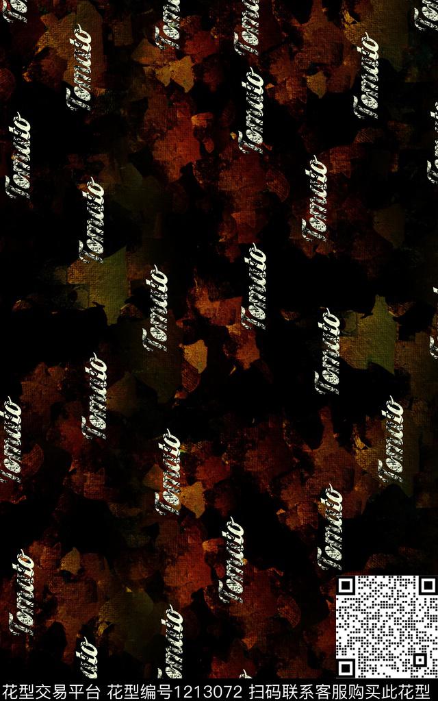 字母男装抽象数码印花华亿平台下载（图片编号: 1213072） - 瓦栏（Walan）