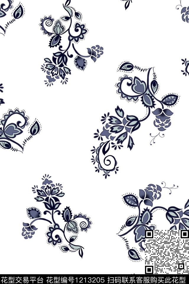 女装花卉小碎花传统印花华亿平台下载（图片编号: 1213205） - 瓦栏（Walan）