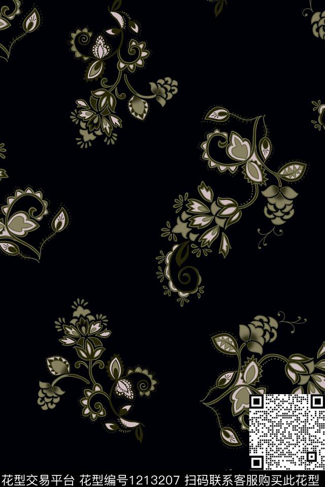 女装花卉小碎花传统印花华亿平台下载（图片编号: 1213207） - 瓦栏（Walan）