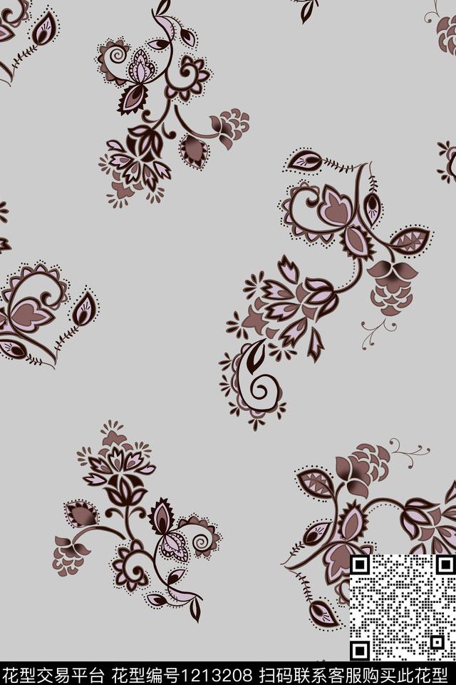 女装花卉小碎花传统印花华亿平台下载（图片编号: 1213208） - 瓦栏（Walan）