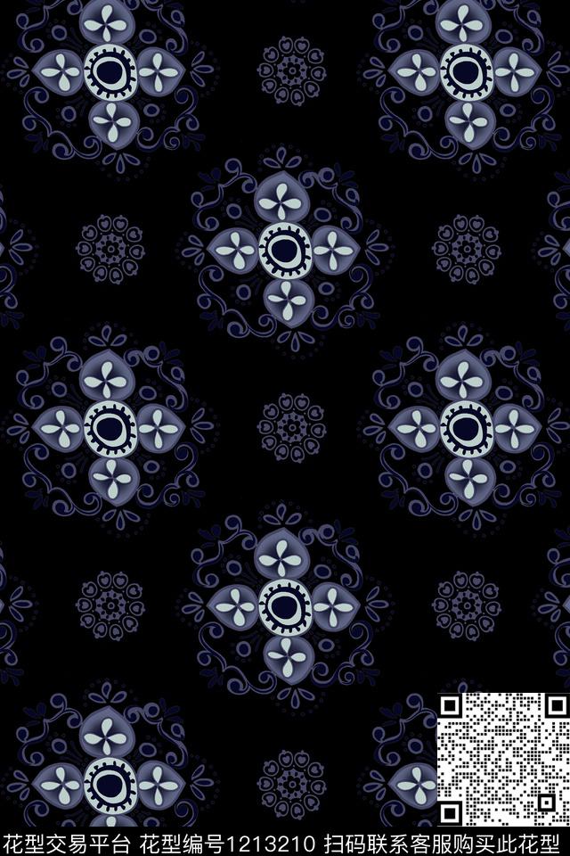 民族风传统华亿平台女装传统印花华亿平台下载（图片编号: 1213210） - 瓦栏（Walan）