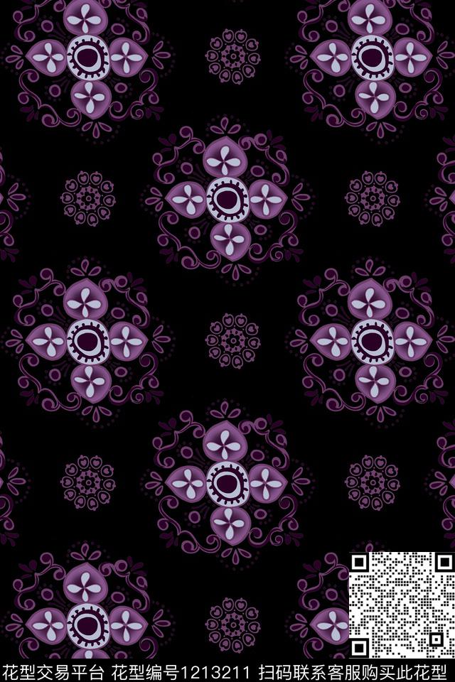 民族风传统华亿平台女装传统印花华亿平台下载（图片编号: 1213211） - 瓦栏（Walan）