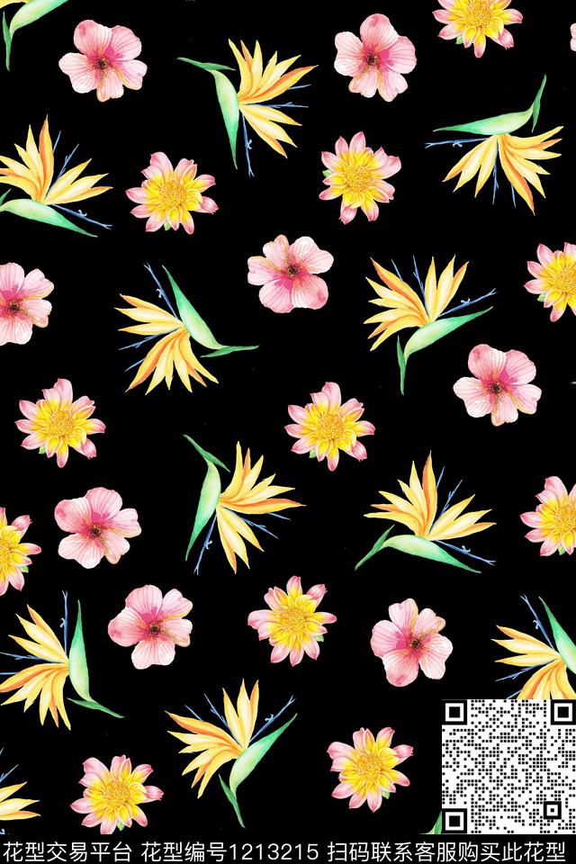 花卉小碎花数码印花华亿平台下载（图片编号: 1213215） - 瓦栏（Walan）