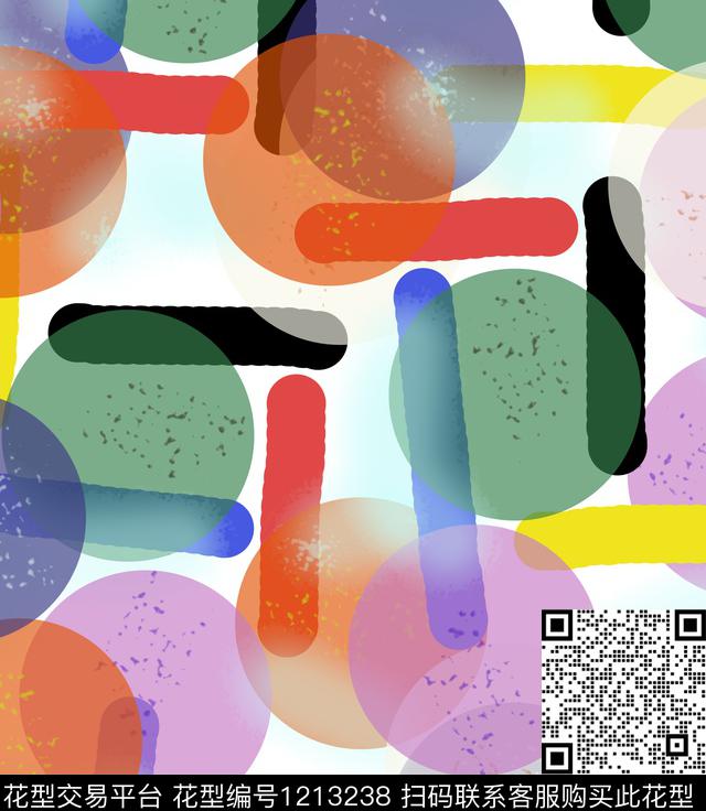 几何格子线条数码印花华亿平台下载（图片编号: 1213238） - 瓦栏（Walan）