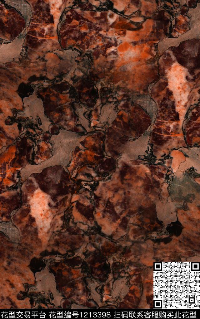 男装抽象肌理数码印花华亿平台下载（图片编号: 1213398） - 瓦栏（Walan）