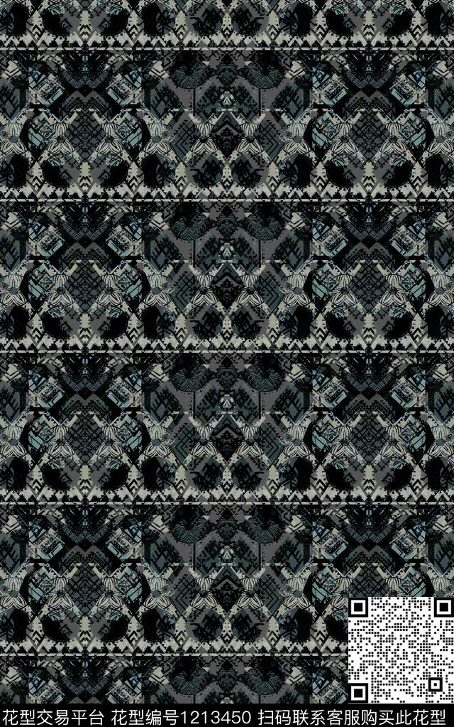 男装肌理民族风数码印花华亿平台下载（图片编号: 1213450） - 瓦栏（Walan）