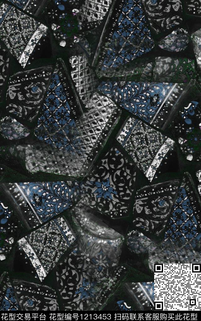 男装肌理民族风数码印花华亿平台下载（图片编号: 1213453） - 瓦栏（Walan）