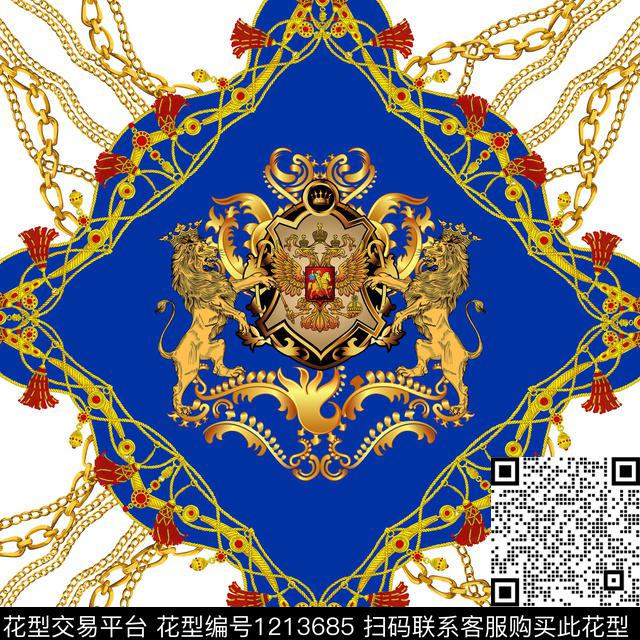 方巾丝巾定位花大牌风数码印花华亿平台下载（图片编号: 1213685） - 瓦栏（Walan）