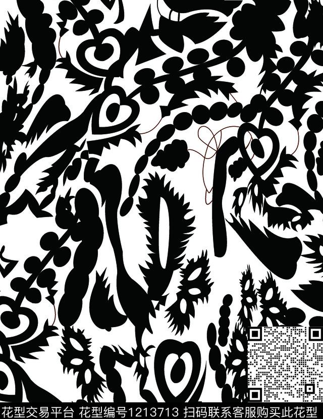 古典花纹线条画男装传统印花华亿平台下载（图片编号: 1213713） - 瓦栏（Walan）