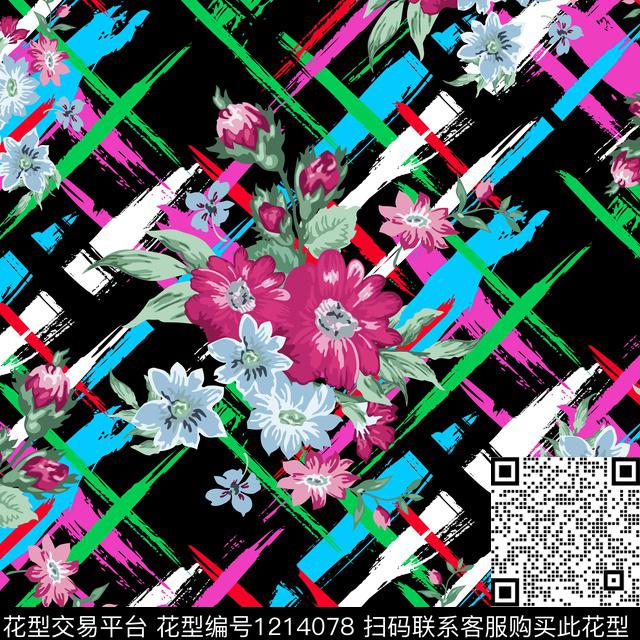 女装数码华亿平台花卉数码印花华亿平台下载（图片编号: 1214078） - 瓦栏（Walan）