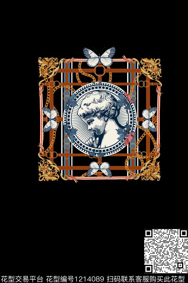 男装蝴蝶卡通数码印花华亿平台下载（图片编号: 1214089） - 瓦栏（Walan）