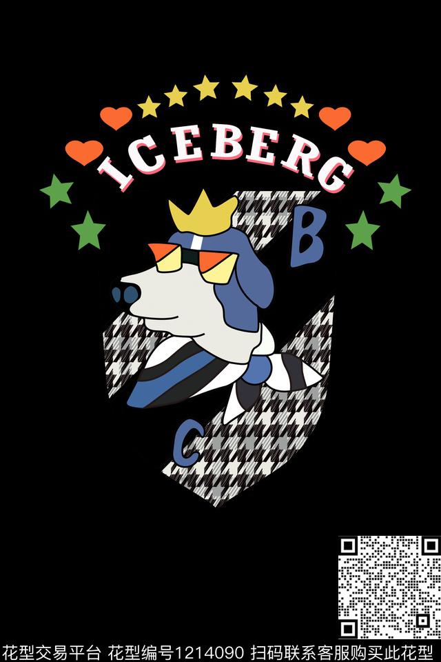 男装千鸟格卡通数码印花华亿平台下载（图片编号: 1214090） - 瓦栏（Walan）