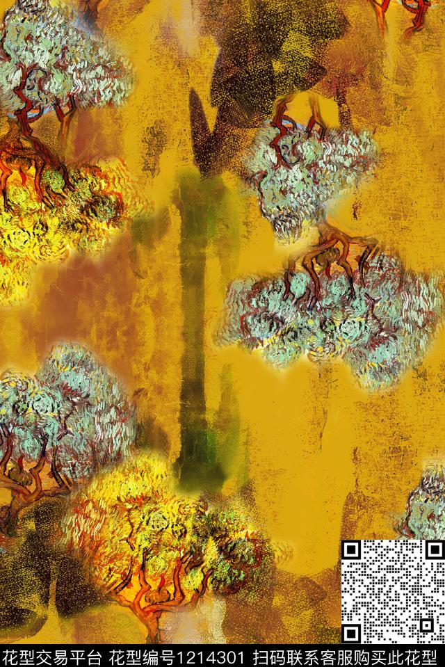 花卉香云纱中老年数码印花华亿平台下载（图片编号: 1214301） - 瓦栏（Walan）