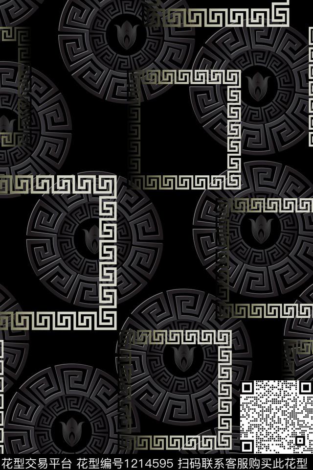 男装几何大牌风数码印花华亿平台下载（图片编号: 1214595） - 瓦栏（Walan）