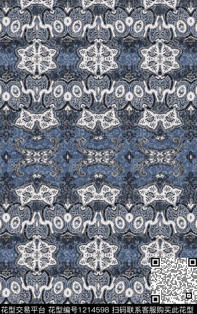 男装肌理民族风数码印花华亿平台下载（图片编号: 1214598） - 瓦栏（Walan）