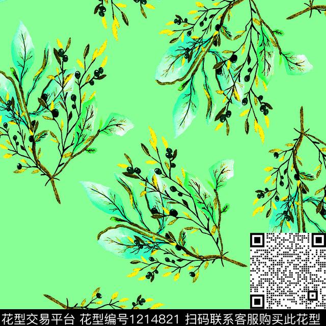 抽象花卉散点排列淑女数码印花华亿平台下载（图片编号: 1214821） - 瓦栏（Walan）