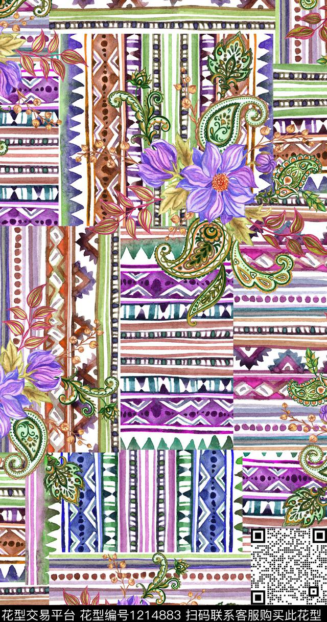 女装数码华亿平台民族风数码印花华亿平台下载（图片编号: 1214883） - 瓦栏（Walan）