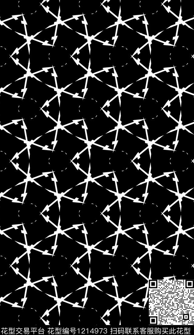 男装几何格子数码印花华亿平台下载（图片编号: 1214973） - 瓦栏（Walan）