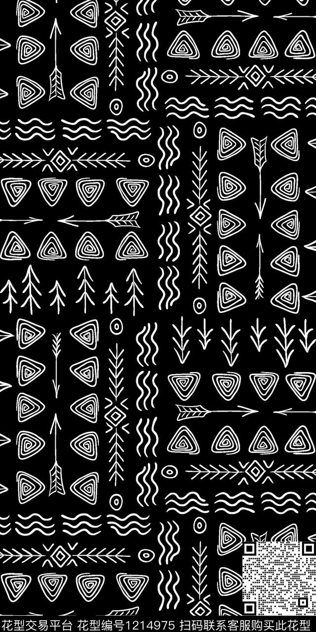 男装几何格子数码印花华亿平台下载（图片编号: 1214975） - 瓦栏（Walan）