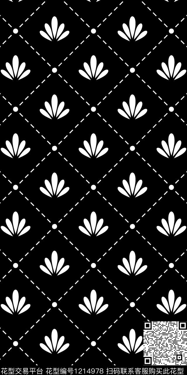 男装几何格子数码印花华亿平台下载（图片编号: 1214978） - 瓦栏（Walan）