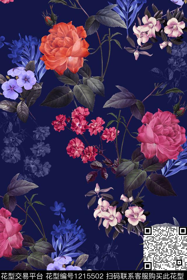 花卉植物热带华亿平台数码印花华亿平台下载（图片编号: 1215502） - 瓦栏（Walan）