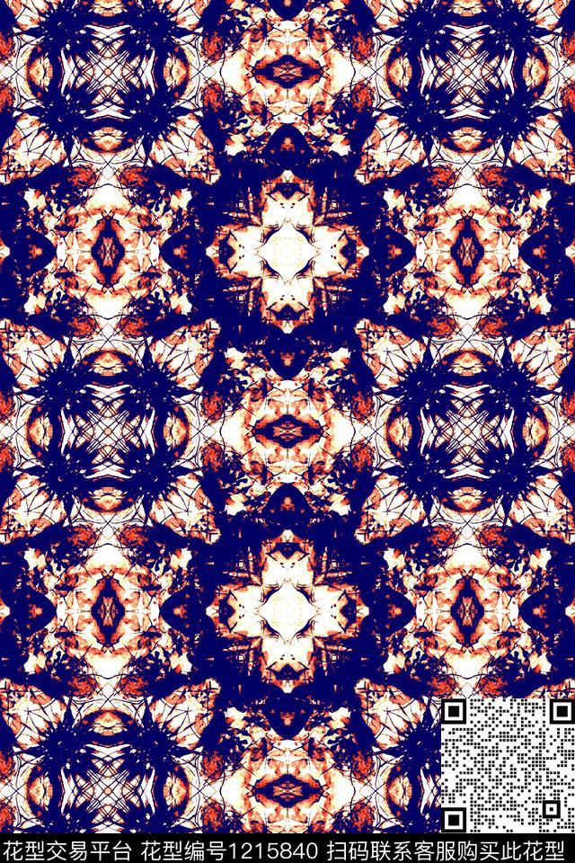 男装几何纹理数码印花华亿平台下载（图片编号: 1215840） - 瓦栏（Walan）