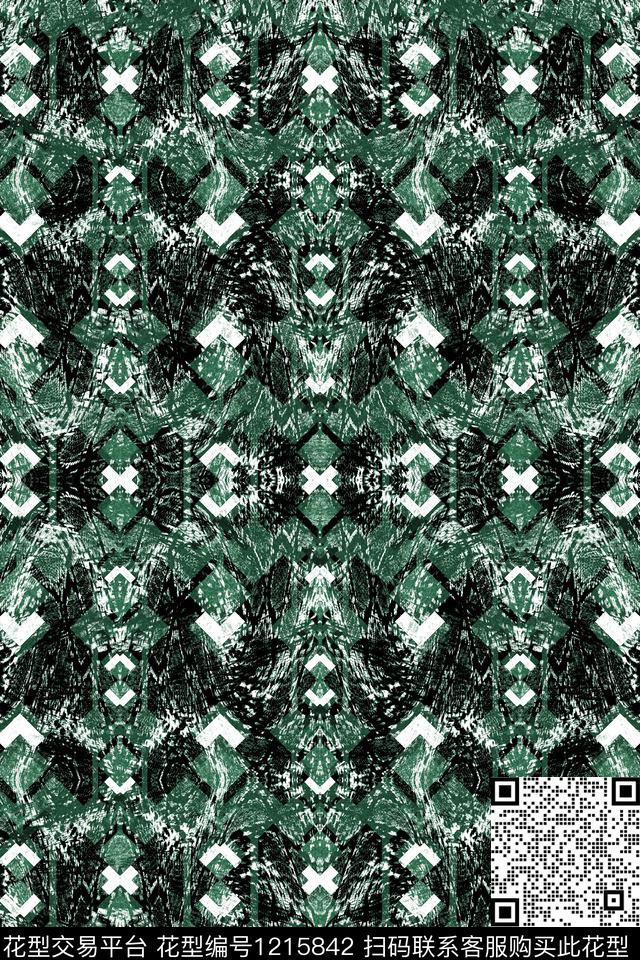 男装几何纹理数码印花华亿平台下载（图片编号: 1215842） - 瓦栏（Walan）