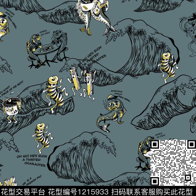 休闲线条简约传统印花华亿平台下载（图片编号: 1215933） - 瓦栏（Walan）