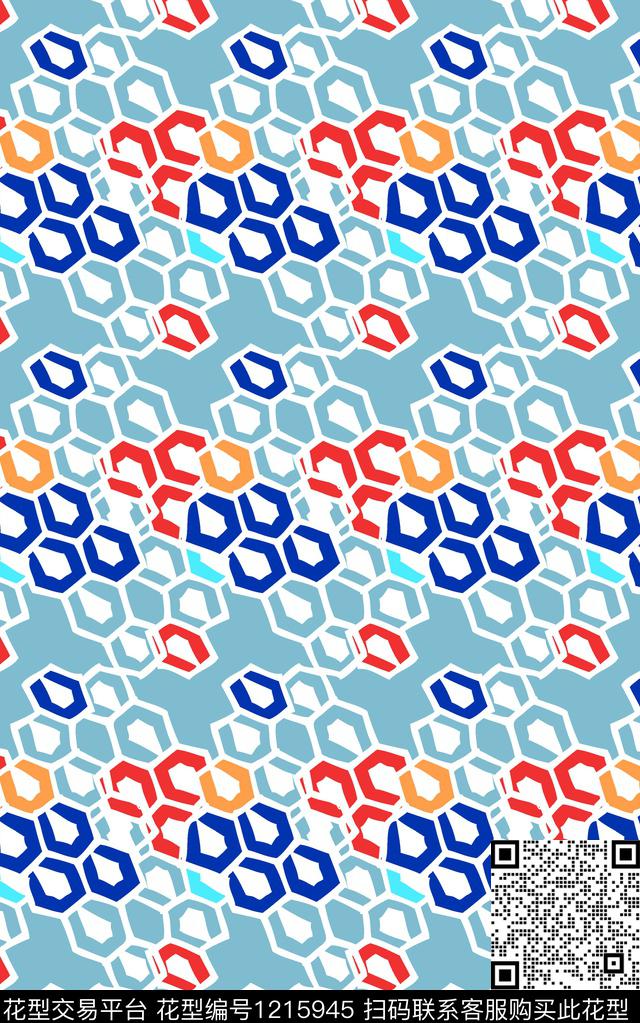 字母几何线条数码印花华亿平台下载（图片编号: 1215945） - 瓦栏（Walan）