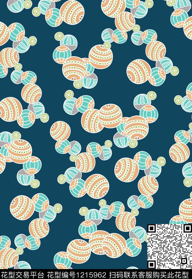 字母几何线条数码印花华亿平台下载（图片编号: 1215962） - 瓦栏（Walan）